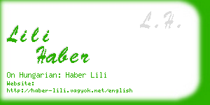 lili haber business card